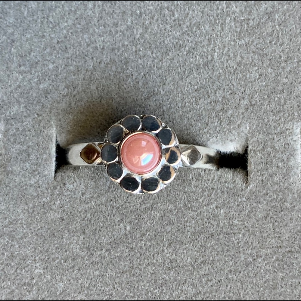 Sterling Silver Flower Ring Size 7